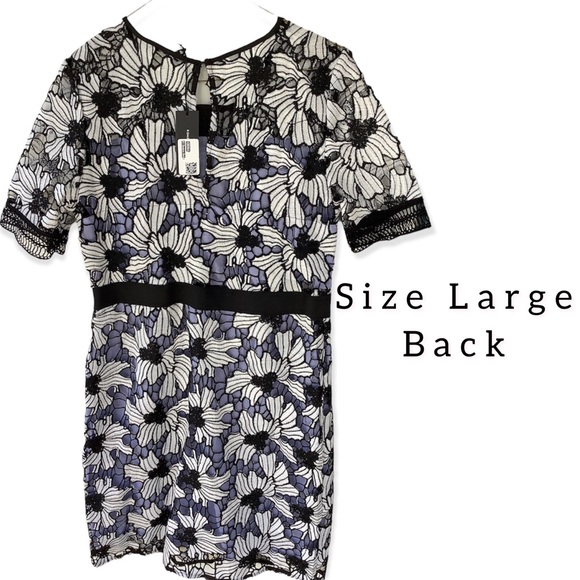 NWT- Romeo & Juliet Couture Sheath Crochet Lace Dress Sizes S M L. Retail $240 - Picture 14 of 16